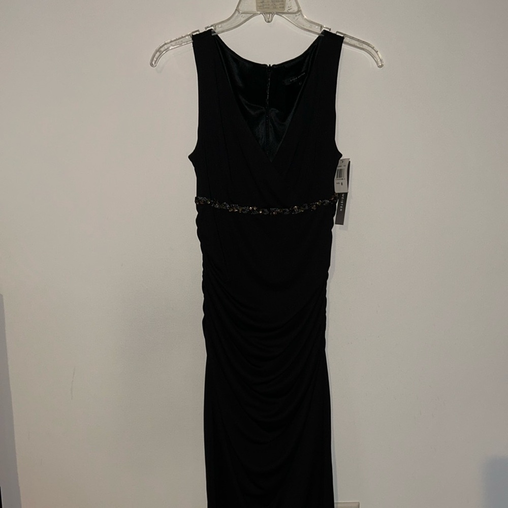 BRAND NEW David Meister long black evening dress